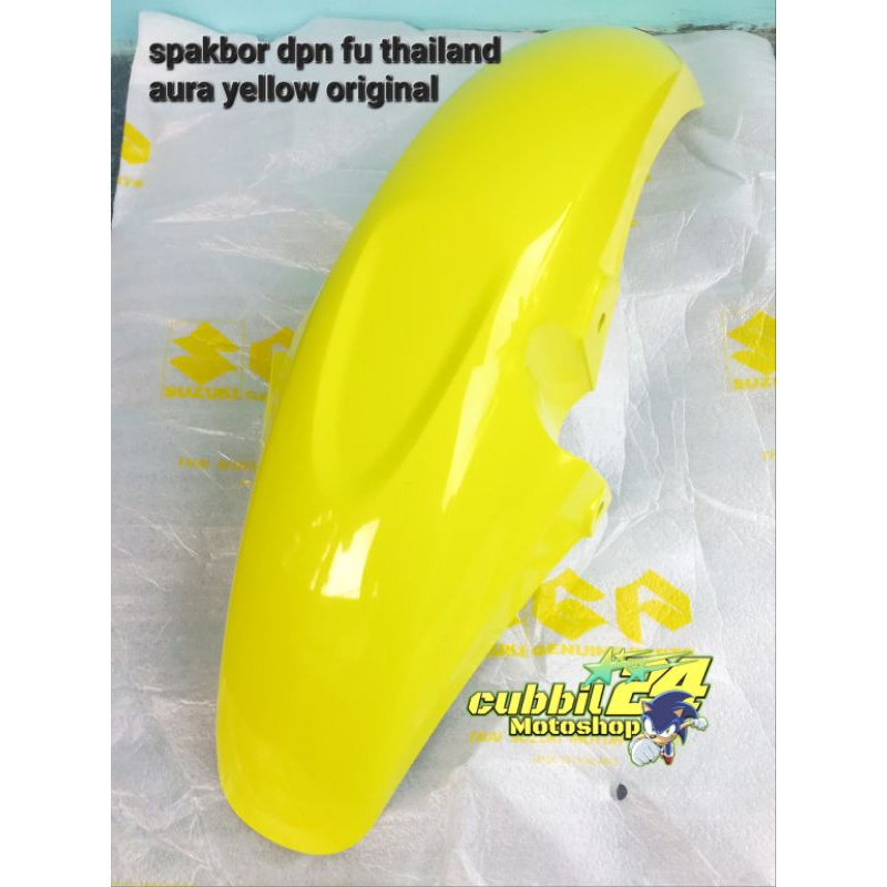 spakbor depan satria FU CBU AURA YELLOW ORI SGP THAILAND