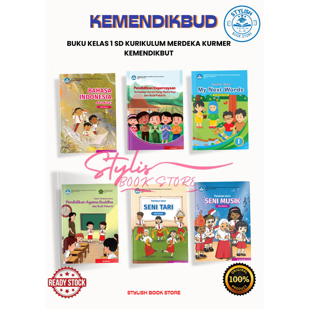

Buku Paket Kelas 1 SD Kurikulum Merdeka KM Penggerak Revisi Kemendikbud Ristek Pendidikan