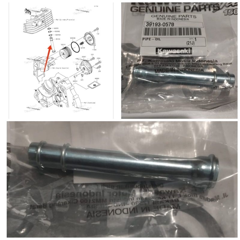 bosh bos pipa oli oil mesin klx 150 klx150 KLX 140 original