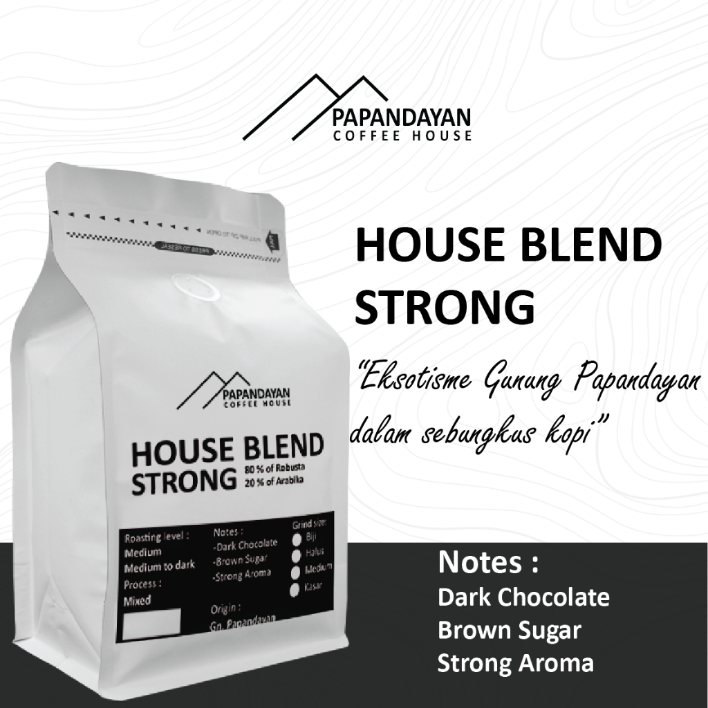 

Kopi Papandayan House Blend STRONG 200 - 250 gr Biji / Bubuk - Kopi Papandayan