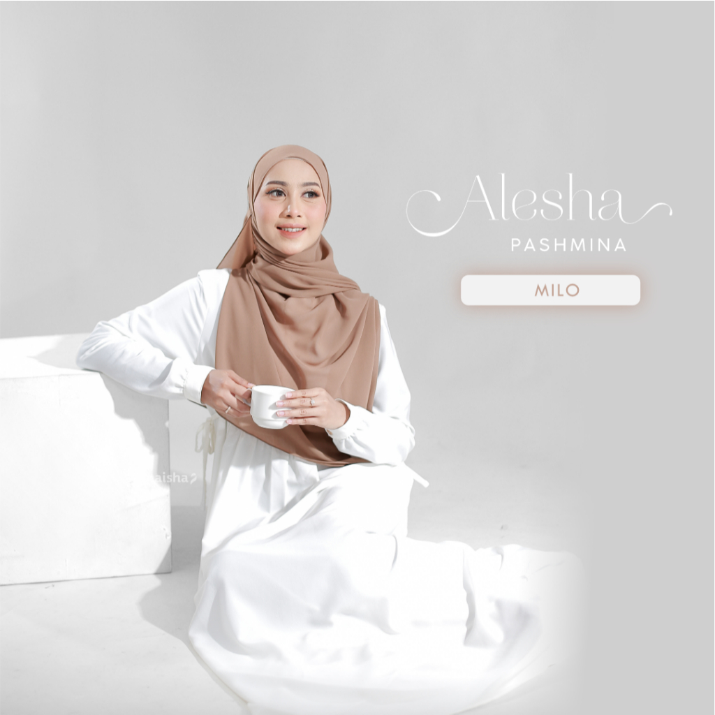 Alesha Pashmina by Naisha Pashmina Ceruty Pashmina Syari Hijab Pashmina