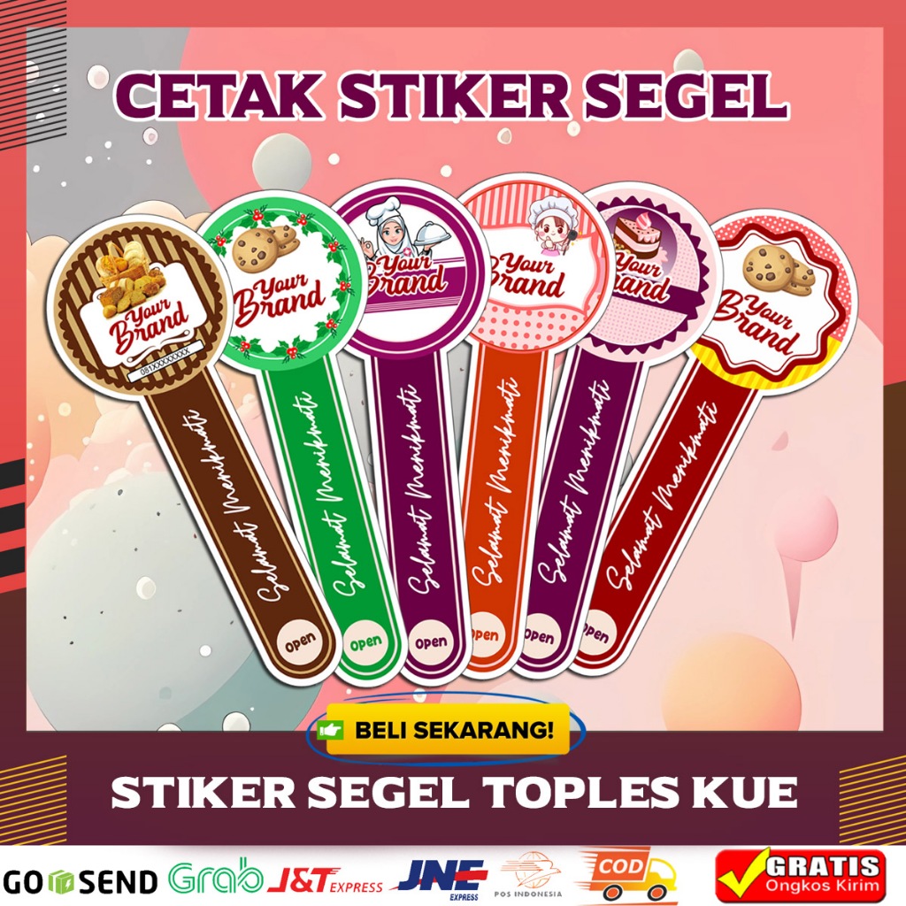 Cetak Stiker Label Segel Produk Kemasan Makanan