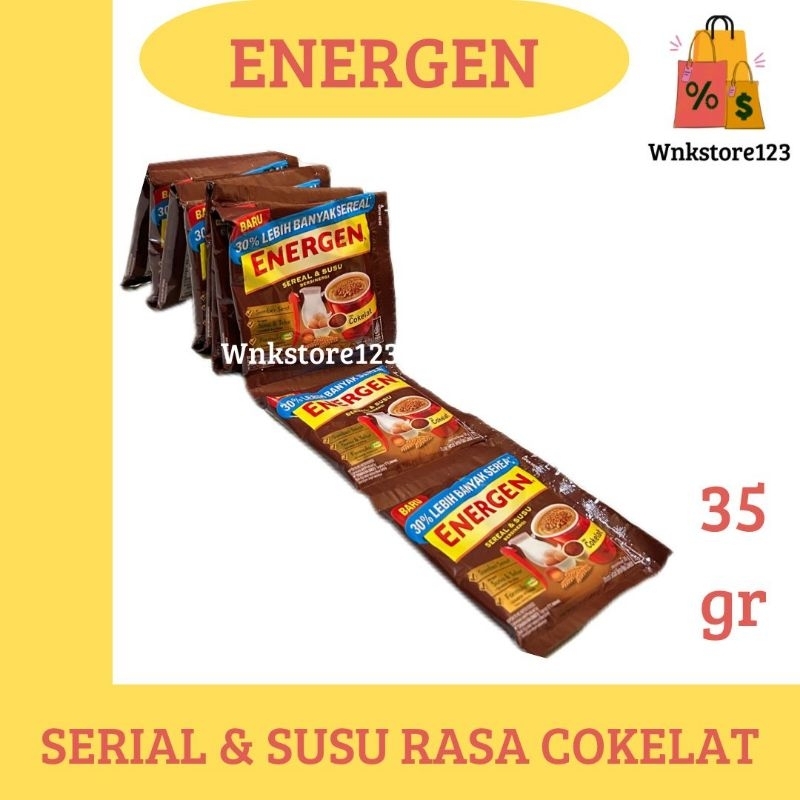 

Energen sereal dan susu 1renceng 10sachet kemasan 35gr