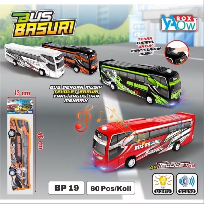 Mainan Bus Telolet / Mainan Bus Ada Lampu BisaBersuara / Bus Mainan / Bus / Mainan Anak / Mainan