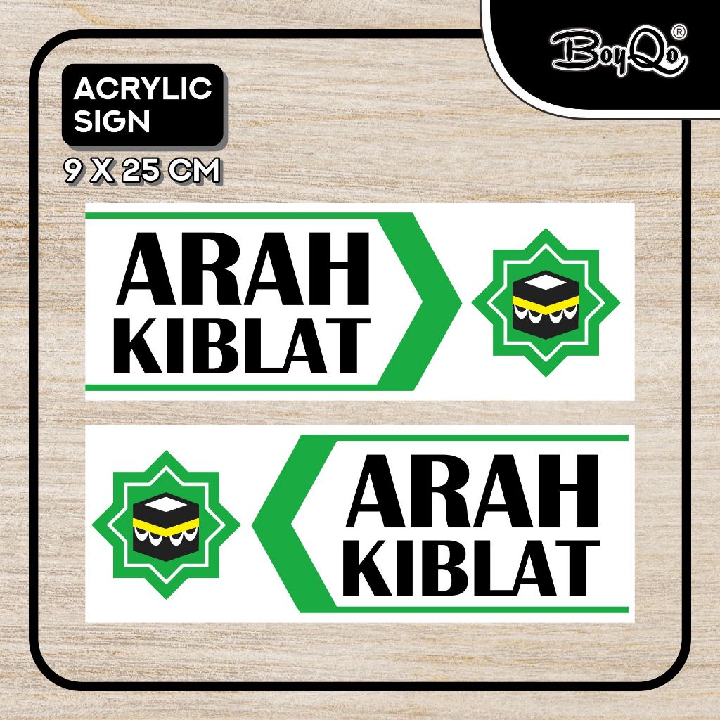 

BoyQo Akrilik Tanda Arah Kiblat Ukuran 25 x 9 | Perintah, Larangan, Himbuan dari Akrilik