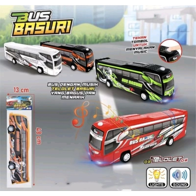 (TELOLET) MAINAN BIS BASURI KANTONG MUSIC LED BIS PENUMPANG