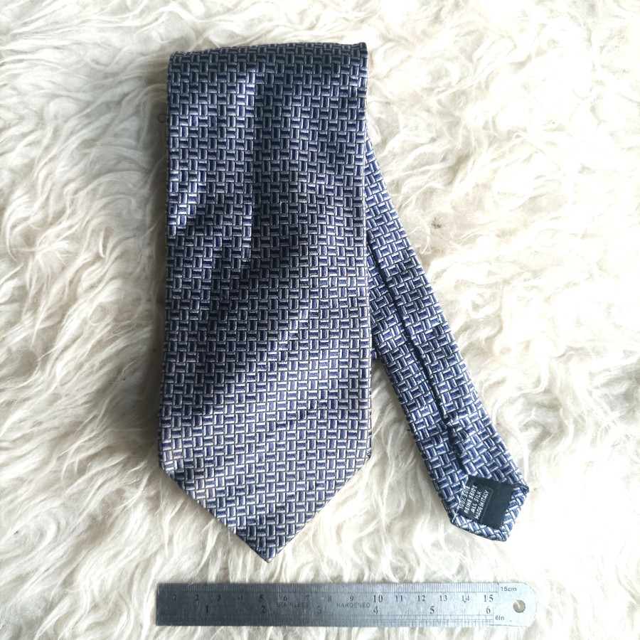 dasi Enrico Coveri jacquard pattern silk neck tie luxury