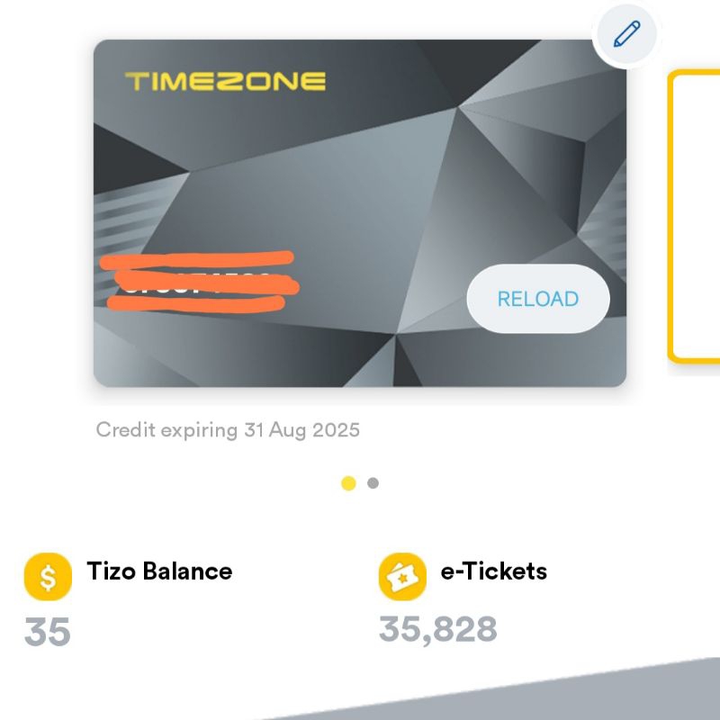 Timezone Powercard Platinum Pribadi 35 tizo 35,882 e-tickets