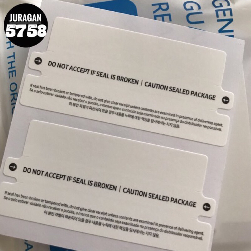 

5 set atas bawah sticker segel dus samsung A35/A55 2024 kemasan baru