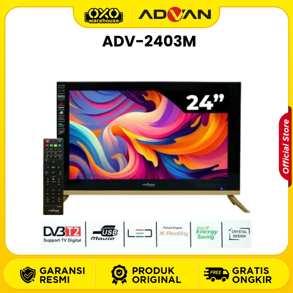 Advance Tv Digital 24 Inch Resolusi HD ADV-2403M Garansi Resmi 1 Tahun