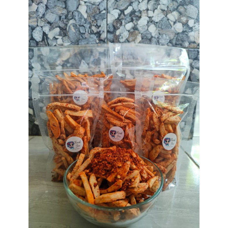 

BASRENG PEDAS DAUN JERUK ISI 250 GR/BASO GORENG KERING CABE ASLI