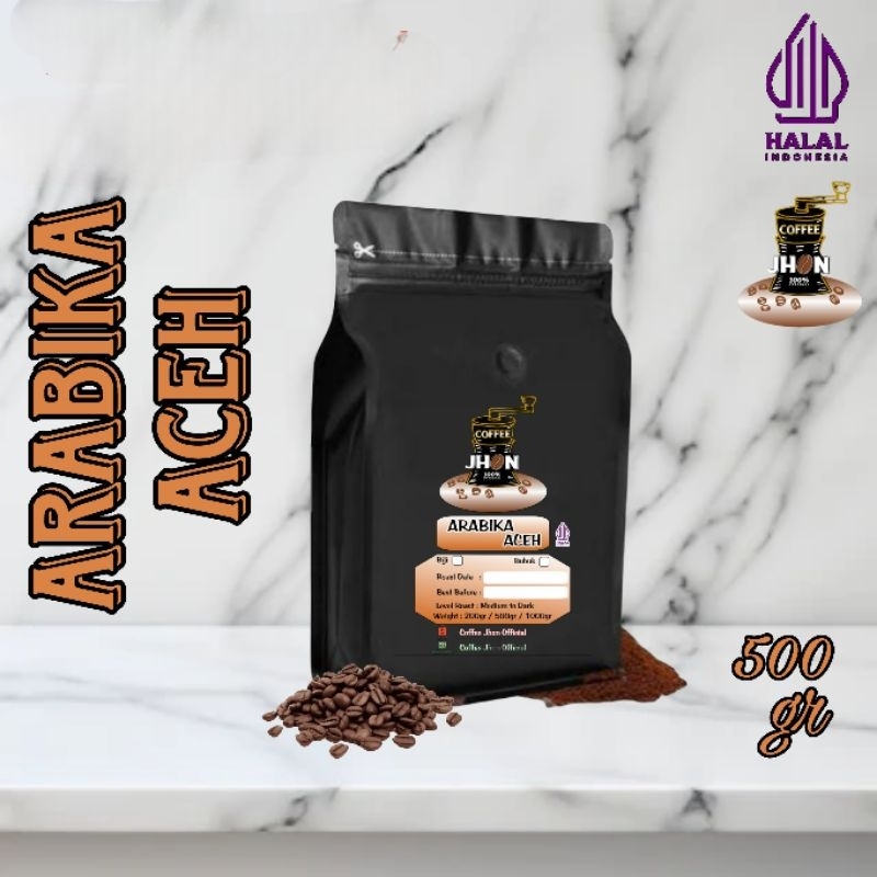 

Biji Kopi Murni Aceh Gayo Takengon Premium Grade A Kemasan 500gr