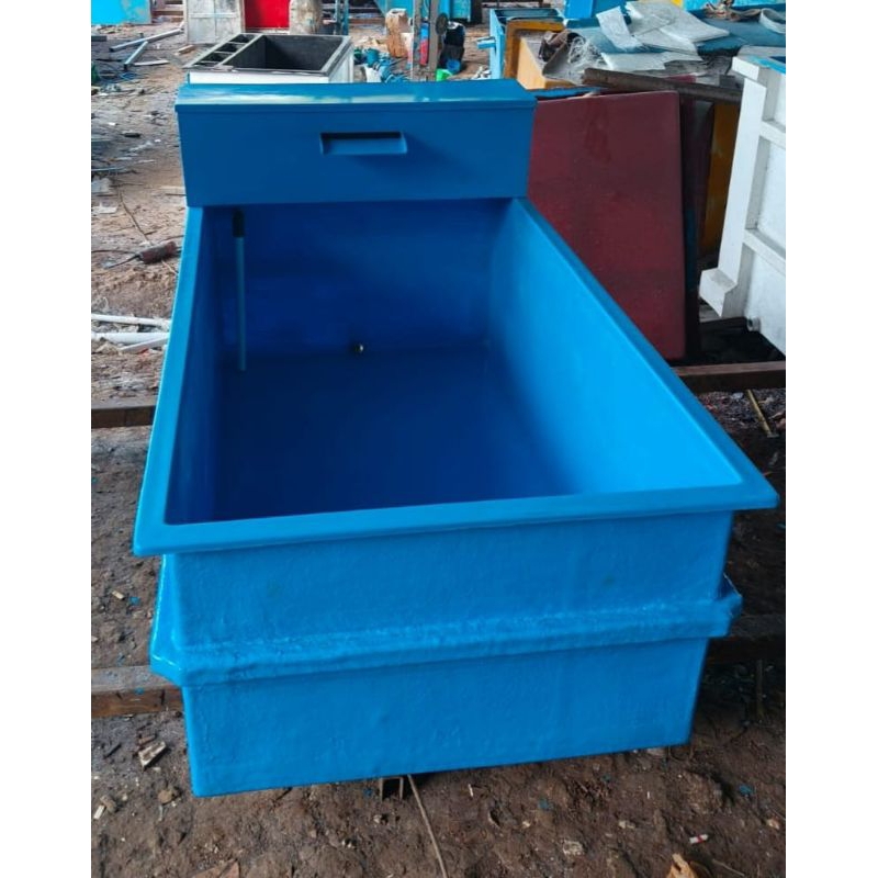 Pesan ceukom fiber bak ikan hias 120*55*40 +filter top samping