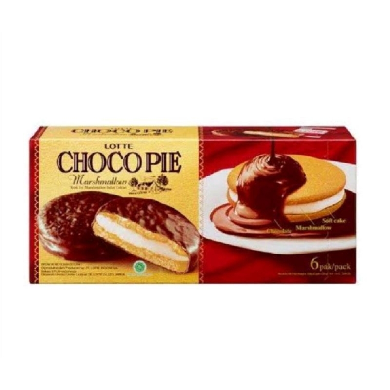 

LOTTE CHOCO PIE MARSHMALLOW 1 PACK ISI 6