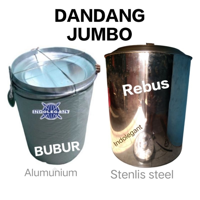 dandang jumbo, 200-500Liter air, dandang buryam/burjo, rebus, perlengkapan, alat masak makanan