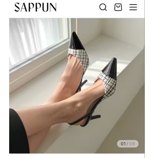 Sepatu Sappun Epney Tweed Two Tone (Brand Asli Korea)