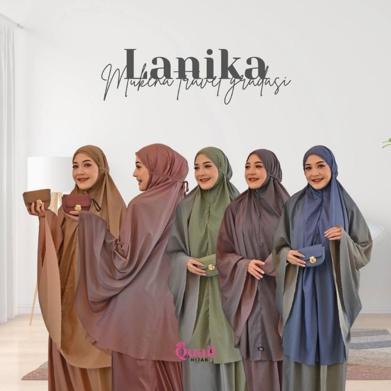 Mukena Traveling Lanika ori Quail Hijab / Mukena Gradasi / Mukena mini