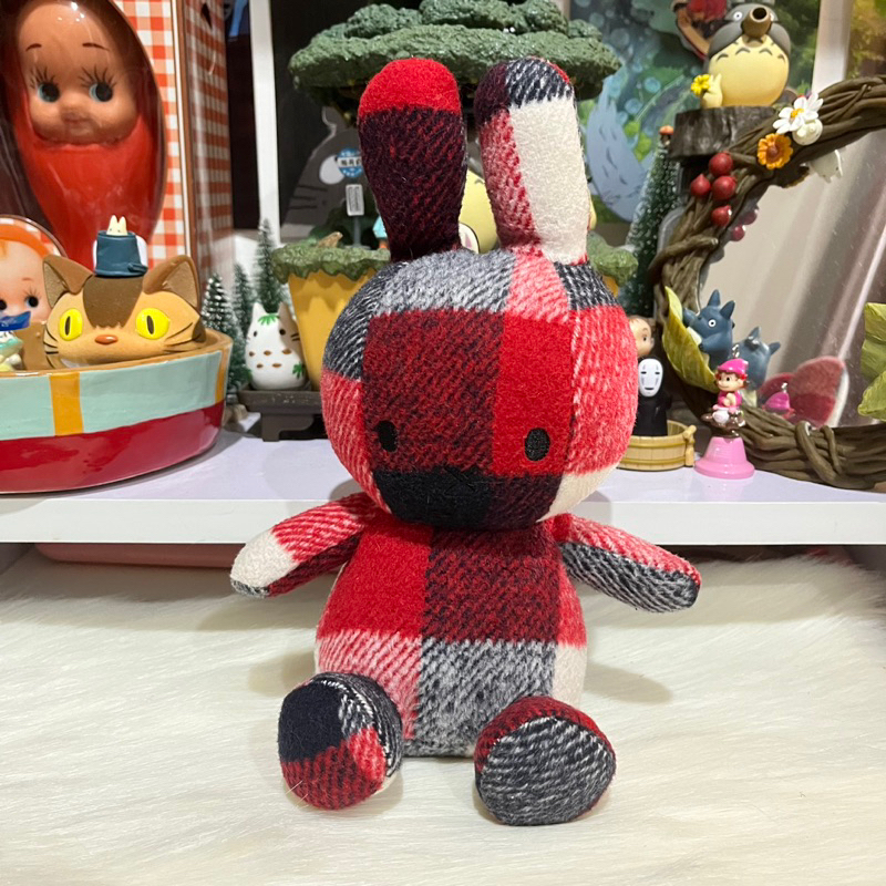 Miffy Plush Corak Kotak Hitam Merah Putih ori Nijntje Miffy