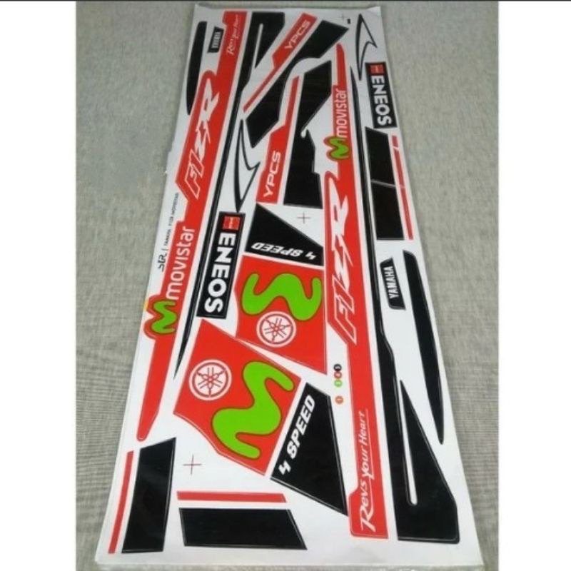 Best Striping Sticker Body Yamaha FizR FIZ R FIZR MOVISTAR VNYL Merah