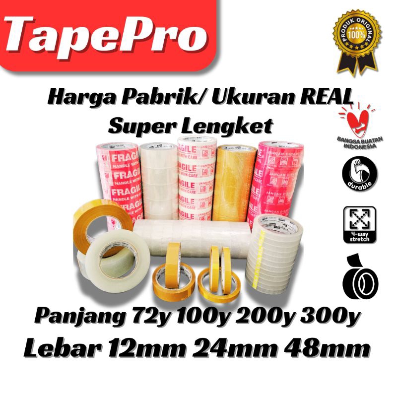 

Lakban Bening/ Coklat OPP Super Lengket Tebal Ukuran REAL