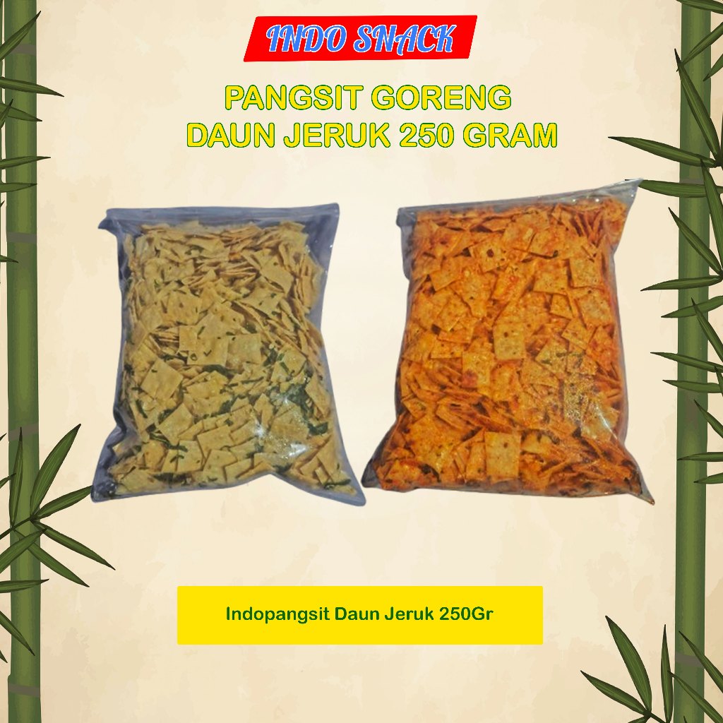 

Pangsit Goreng Pedas Daun Jeruk 250gram 500gr 1Kg INDOPANGSIT