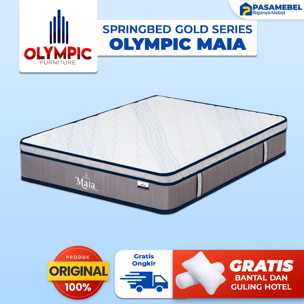 Springbed OLYMPIC MAIA XTRA PLUSHTOP SILVER SERIES - Kasur Matrass Mattress Ranjang