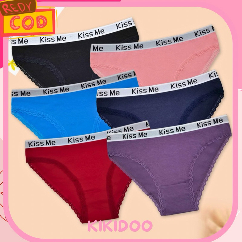 Kikidoo Celana Dalam Wanita Sexy G String Thong Wanita Katun Lace  YMN 87368 C41
