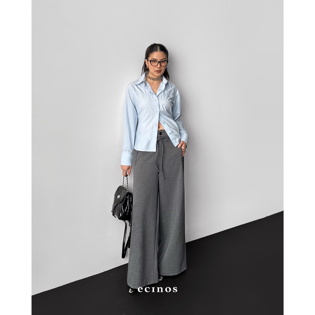 ECINOS - CORE Wide Heavyweight Pants | Celana Wanita | Celana Panjang Highwaist