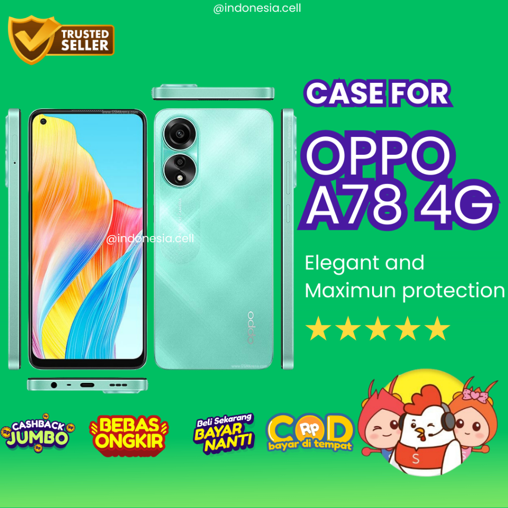 CASE OPPO A78 4G / KESING OPPO A78 4G / CASE BENING CASE HITAM OPPO A78 4G / ANTICRACK OPPO A78 4G