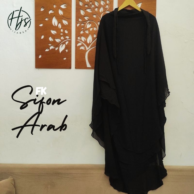 French Khimar Sifon Arab Dua Layer Sovia by Hijabsal