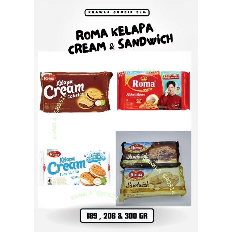 

KALSEL ROMA KELAPA BISKUIT CREAM SANDWICH 300 GR