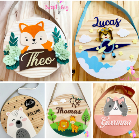 Hiasan Dinding Custom Nama Kamar Anak Souvenir Kado Ulang Tahun Wisuda