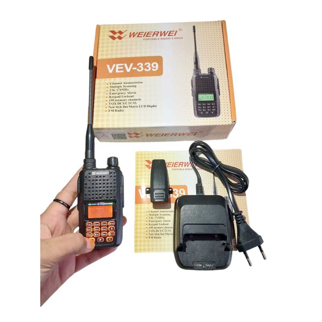 radio ht weierwei vev 339 vhf power 5watt ht single band ht mini 339