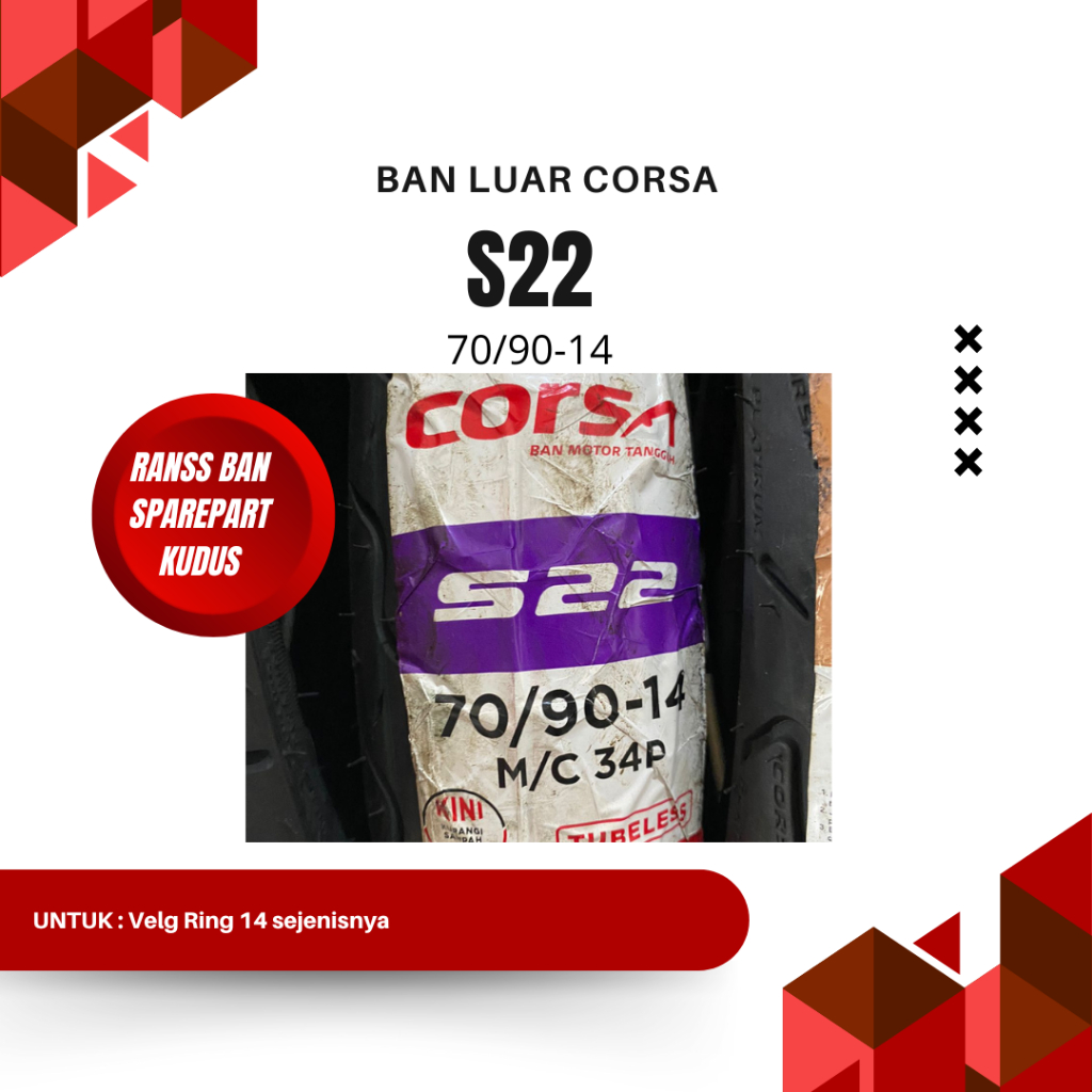 BAN LUAR CORSA S22 70/90-14
