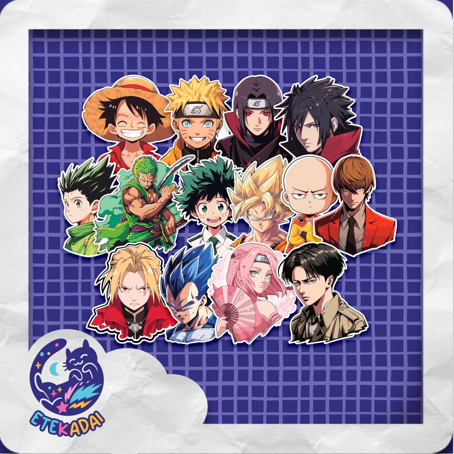 

STIKER PACK ANIME MAIN CHARACTERS 14 pcs
