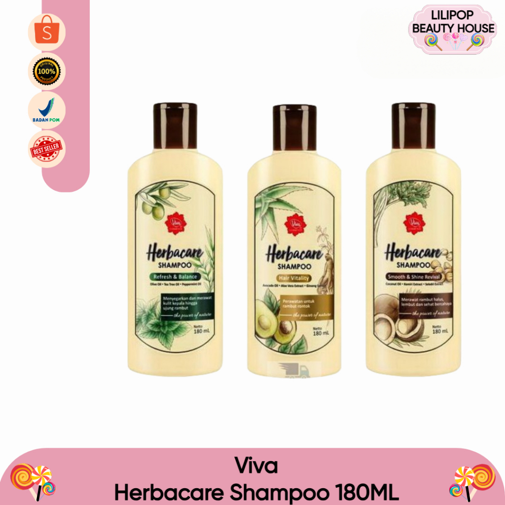 Viva Herbacare Shampoo 180ML - Perawatan Shampoo