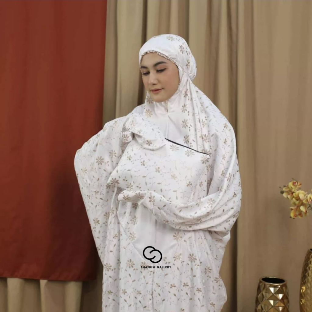 Shanum Gallery - Mukena Terusan Dewasa Sutra Milo Premium Mewah