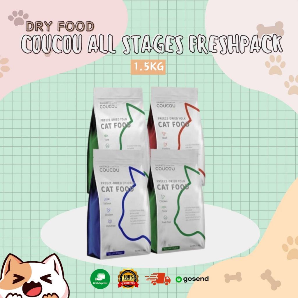 Makanan Kucing COUCOU All Stages Tinggi Protein TUNA 1.5 Kg