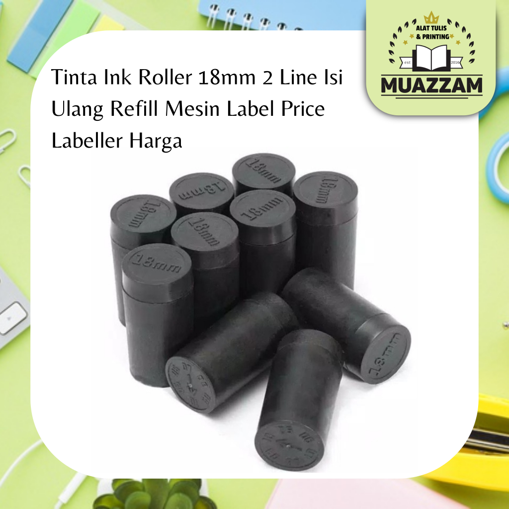

Tinta Ink Roller 18mm 2 Line Isi Ulang Refill Mesin Label Price Labeller Harga