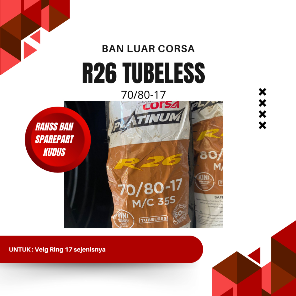 BAN LUAR CORSA R26 70/80-17