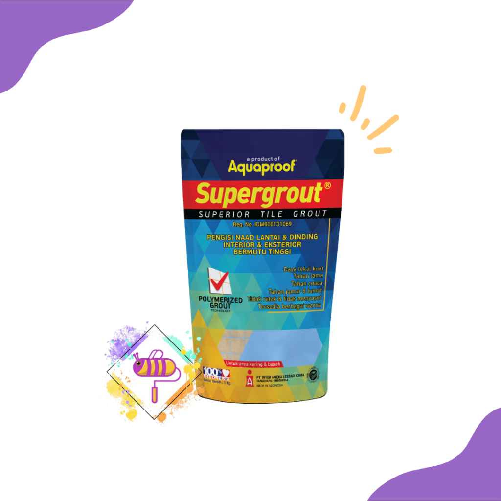 Supergrout Semen Pengisi Nat Keramik Lantai & Dinding - 1 Kg