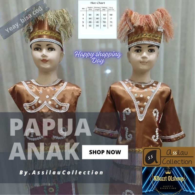 Baju Adat Papua Anak (Pria/Wanita)