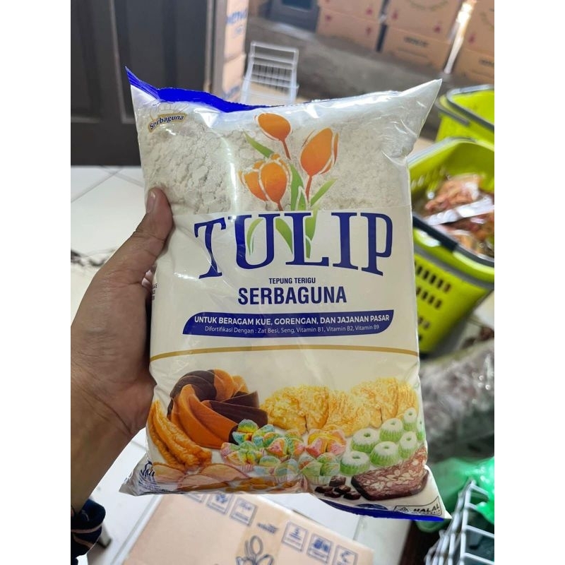 

Tepung Terigu Serbaguna Tulip 1kg/Terigu Tulip Wilmar