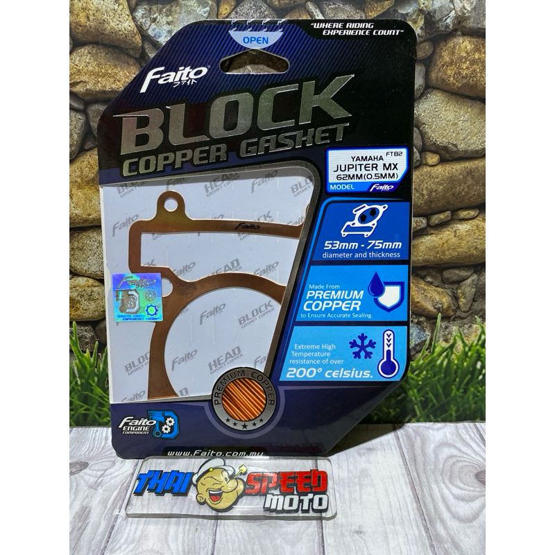 PAKING BLOCK GASKET COPPER TEMBAGA 62MM JUPITER MX TEBAL 0.5MM
