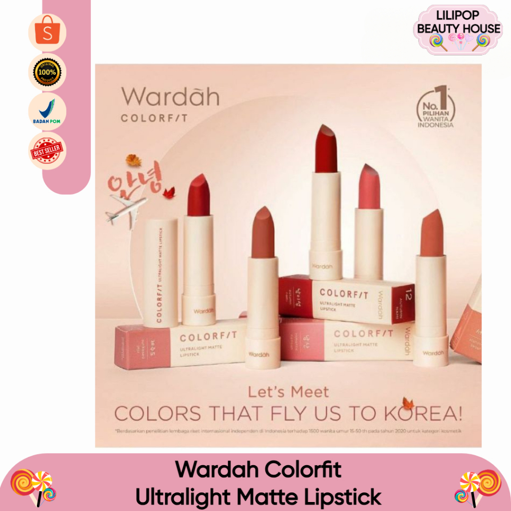 Wardah Colorfit Ultralight Matte Lipstick - Lipstick Korea Edition