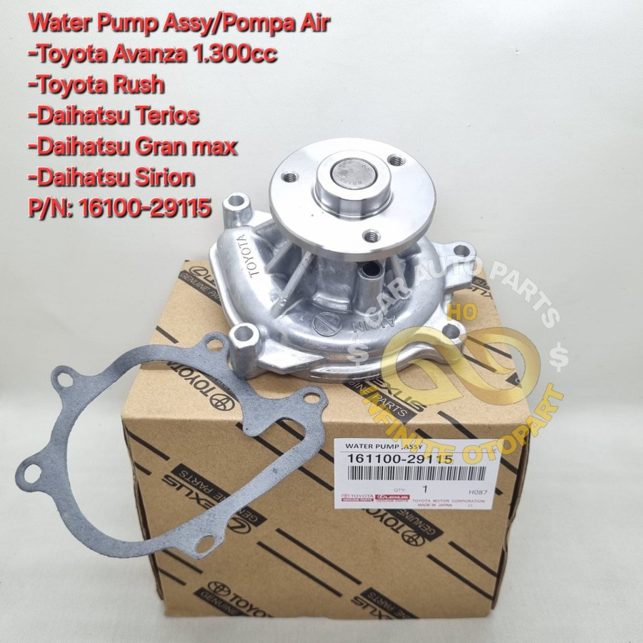 WATER PUMP POMPA AIR AVANZA XENIA 1.3 1300CC 2004-2014 GOOD QUALITY