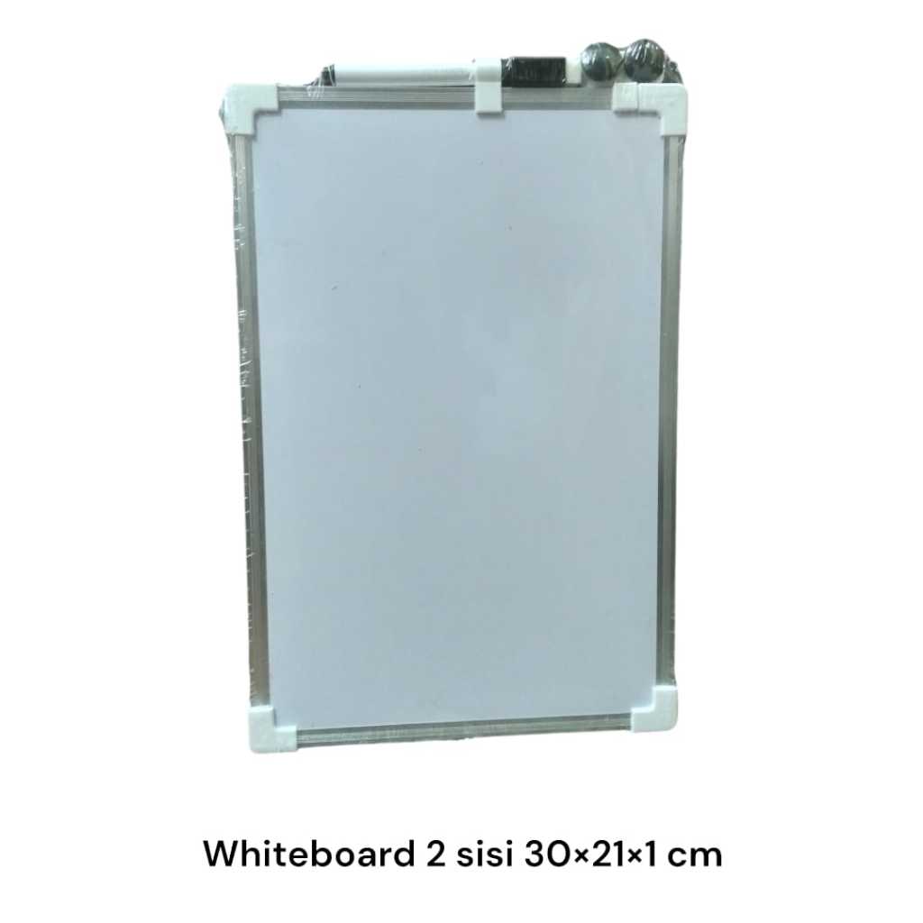 

Papan Tulis Whiteboard Magnet 2 sisi 30 cm x 20 cm