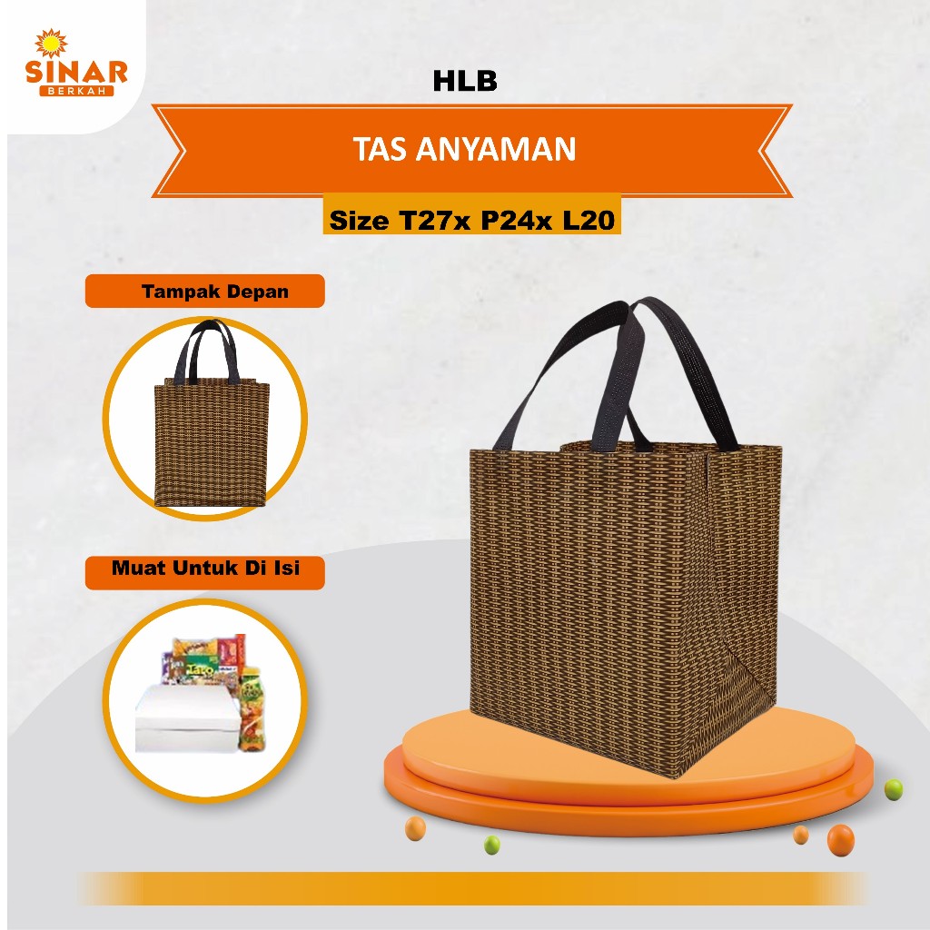 

Tas Hajatan Mewah | Tas Nasi Box 20x20 Laminasi | Tas Aqiqah 27x24x20 Motif