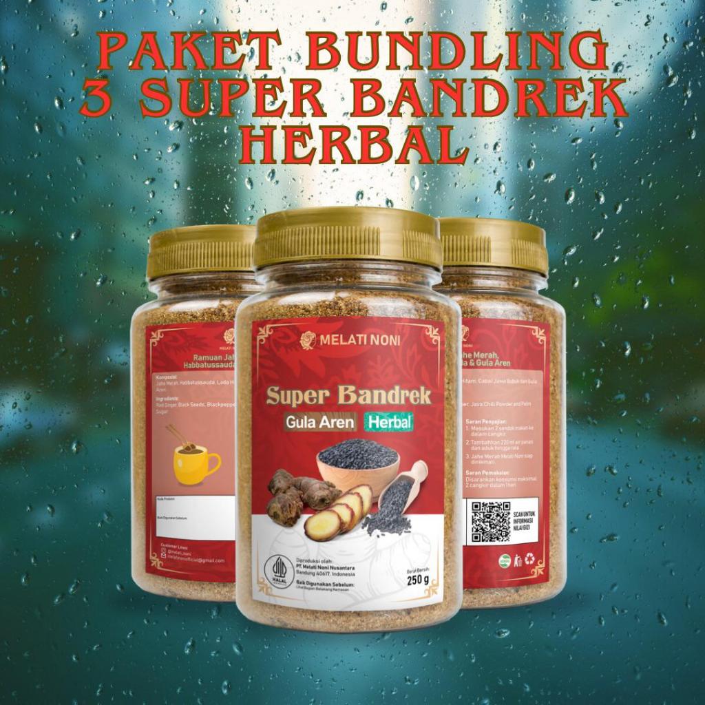 

Melati Noni Paket 3 Super Bandrek Jahe Merah Habbatussauda Gula Aren Bubuk Murni Herbal Original