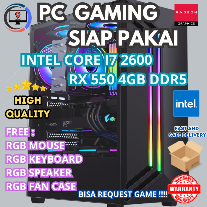 PC GAMING CORE I7 RAM 8 / 16 GB SSD COMPLETE SIAP GAMING BERAT - PC FULLSET